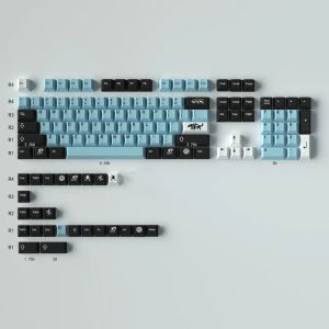 Tillbehör GMK Mizu KeyCaps 129/23 Keys Cherry Profile PBT Dye Sub Tangentboard MX Switch Game Board 61/64/68/84/87/96/98/104/108