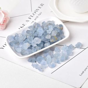 8-12mm Natural Crystal Quartz Kyanite Rock Mineral Prov Blue Crystal Healing Energy Stone Reiki For Aquarium Decoration