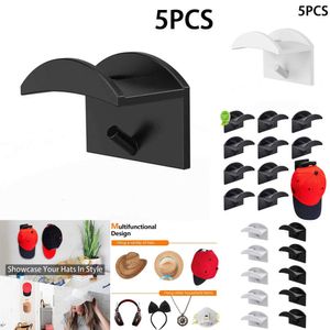 5Pcs Hat Baseball Caps Hook Wall Adhesive No Drilling Cap Organizer Holder Minimalist Hat Rack Design For Door Wall Storage Rack