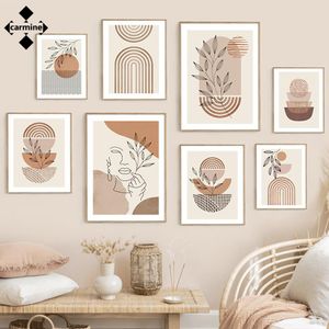 BEIGE GEOMETRIC CANVAS PITTURA POSTER ASTRATTO BOHO MOLTO POSTER E STAMPARE FIE FIE NORDICI MODERNO PIMAVO PER IL DELL'ACCUTTAMENTO DELLA CASA