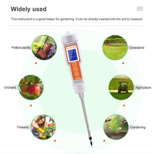 Jord-661 3 i 1 digital jordtestare EC/ TDS/ Temperatur bärbar jordtestmätare med bakgrundsbelysning för trädgårdsgårdsplantning