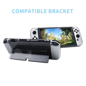 Custodia per glitter in cristallo TPU morbido per interruttore Coperchio protettivo trasparente per la console per videogiochi OLED per switch lite oled shell skin