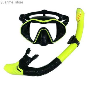 Dykmasker qyq professionell snorkel dykmask och snorklar glasögon glas dykning simning lätt andningsrör set snorkel mask y240410y240418e73a