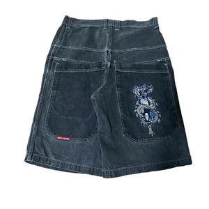 Y2k American high street men shorts pattern print retro hiphop hip hop men and women denim shorts men shorts 240329