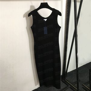 Metal Badge Vest Dresses For Women Summer Casual Skirts Clothes Designer Sleeveless Tank Dress