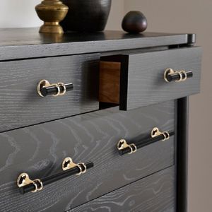T-shaped Aluminum Alloy Wardrobe Handle Simple Drawer Cabinet Door Handle Furniture Hardware Black Gold Handle Single Hole