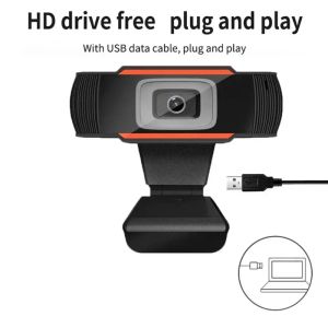 Webbkameror USB PC Computer Webcam Full HD 1080p/720p Digital Computer Camera PC Webcam med mikrofon för bärbar dator skrivbordsroterbar kamera