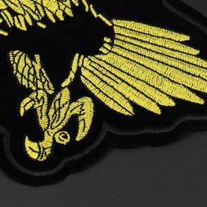 Eagle Embroidery Patches Large Biker Patches On Clothes Punk Badges Embroidered Patch Jacket Coat Accessories Stripe