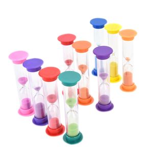 1Pcs Sand Timer Plastic Hourglass Timer Colorful Sandglass Hourglass Small 1min/2mins/3mins Sand Clock Timer ChildrenGift