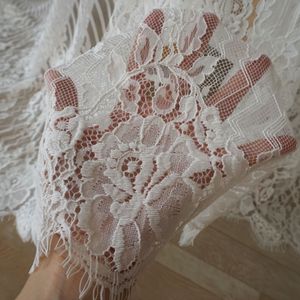 Off White Ey-Ey-Lash Francuski materiał z koronki materiał dla dzieci sukienki panny młodej odzież DIY Gruba jakość wyboru