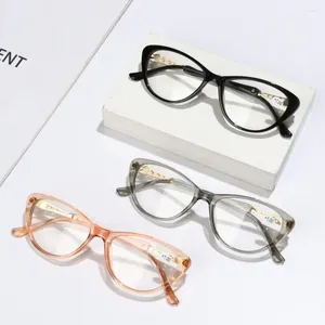 Sunglasses Vision Care Transparent Color Cat Eye Reading Glasses Hyperopia HD Gradient Presbyopic Eyeglasses Diopter 1.0- 4.0