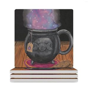 Настольные коврики Witch's Brew Magic Mug Mug Mug Ceramic Coasters (квадрат) для милых кухонных принадлежностей на заказ