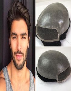 Menschliche Haar Toupee für Männer 8x10 Zoll Spitze Front Herren Toupe Französisch Spitze mit Pu Gents Haarteil Ersatzsystem Männer Hair2178044