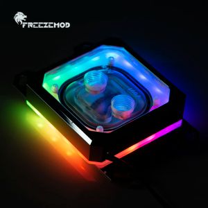 Cooling FREEZEMOD CPU Water Block For AMD AM2 AM3 AM4 Processor Radiator , CPU Cooler 5V ARGB Silver/Black AMDPK5E