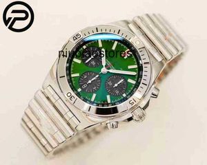 Brand Luksusowe zegarek nurkowy Fabryka 42 mm 316 Stal 7750 Chronograph Green High-end Designer Waterproof Wrists Sweet Stal nierdzewna