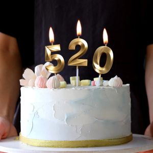 Candele per torta digitale Candele di compleanno metalliche Numero 0-9 Torta di buon compleanno decorazione per baby shower per la festa di nozze decorazioni torte