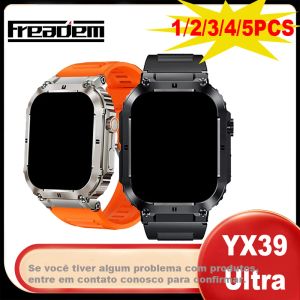 Saatler YX39 Ultra Akıllı İzle Kadınlar Erkekler 49mm 2.15inch Bluetooth Çağrı Alarm Mesajları Hatırlatma Diy Dail Sports Smart Watch 2023