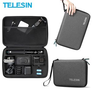 Kameror Telesin stort medium vattentätt bärfodral Hard Shell Box Nylon Bag för GoPro Hero 11 10 9 8 DJI OSMO ACTION2 SJCAM SJ10