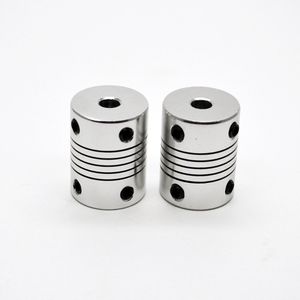 2 pcs stampanti 3d parti in alluminio motore cnc gancella accoppiatore da 5 mm a 8 mm di accoppiamento flessibile OD19 L25mm