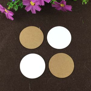 Packaging Label Kraft Paper Tags Handmade Blank DIY Round Paper Mark Gift Tags Labels Circle Diameter 4cm Paper Tags 50Pcs/Lot