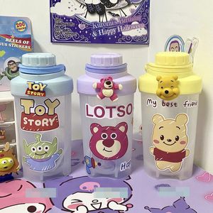 Wholesale Cute Cartoon Summer Water Cup Cute and High Appearance Handy Cup Sports Internet Celebrity Shake Cup Student Plastic Cup