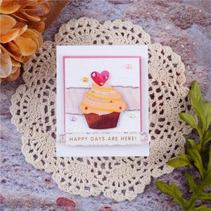 InLoveArts Sweet Cupcakes Metal Cutting Dies Drink Stencils For DIY Scrapbooking Decorative Embossing DIY Paper Cards Craft Dies