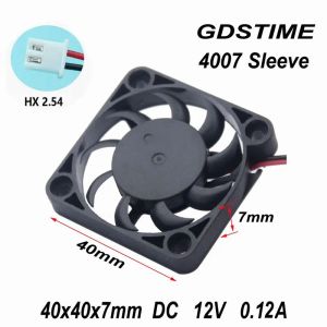 Cooling Gdstime 5 Pieces New 4007 40MM 4CM fan 40*40*7mm 0.12A 12V The graphics card fan Cooling fan laptop miniature quiet fan