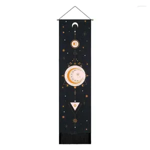 Wandteppiche Star Sun Tapestry Wandkunst Hanging Bohemian Moon Phase HD -Drucktechnologie Leuchtende Farben Realistisches Muster Geschenk