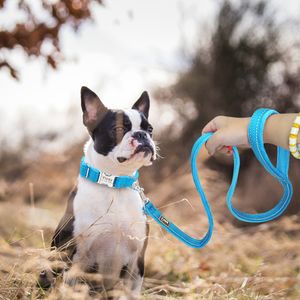 Collar per cani Perro personalizzato Dog Leash Lead Custom PET NAMPATE ID TAG Collari per cani di grandi dimensioni Bulldog French Pitbull