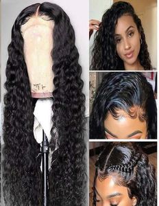 Deep Loose PrePlucked Lace Frontal Wig Human Hair Wigs With Baby Hair Water Front Wig Body Straight Curly9860966