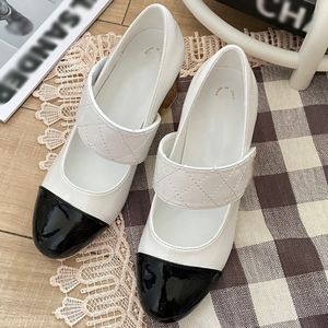 Spring New Bow Mary Jane Famous Women Designer Luxury Customized Imported High end Sheepskin Formal Shoes Classic Cowhide Sole High Heels