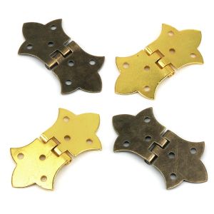 4pcs 31mm x57mm móveis dobradiças de dobradiças de dobradiça de dobradiça de madeira antigas para caixa de bricolage