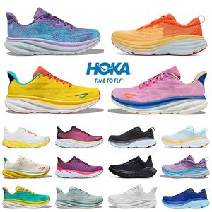 Scarpe hokka da donna da donna hoke bondi 8 clifton 9 hok da corsa hok triplo bianco rame di rame oggnog rosa foschia foschia hokah uomini allenatori da donna da donna da donna