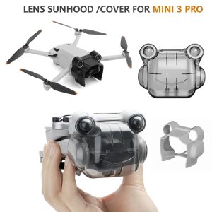 Tampa da lente de drones para DJI mini 3 Pro Lente Cap capuz de sol protetora Tampa protetora Antiglare Gimbal Camera Guard para Mini 3 Acessório de drones