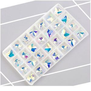 Qualität 14mm 84pcs Box Crystal Charms Glass Perlen Anhänger Strass Juwel für Schmuck Making Ohrrand JLLHEP293Q