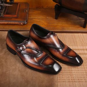 berluti High end mens genuine leather Mengke shoes are handmade and hand painted with a large skinsole 6TRJ