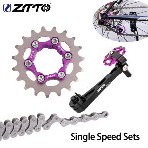 ZTTO MTBシングルスピードカセットCOG自転車1速度セットスプロケットギア16T 17T 18T 19T 20T 21T 22T 23T K7 CNCバイクフリーホイール