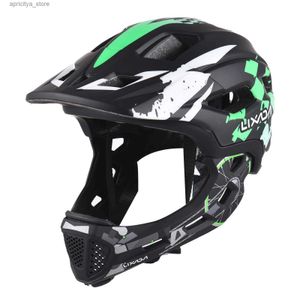 Caschi ciclistici Lixada Kids Casco da ciclismo Detachab Casco Full Face Regolab Celmetto per ciclismo per bambini Skateboard in bicicletta L48