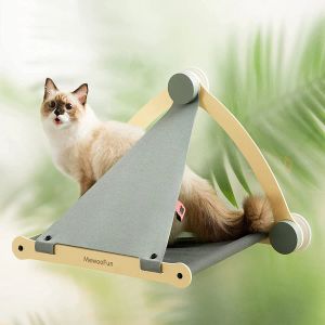 MEWOOFUN CAT HAMMOCK PET Wiszące łóżka słoneczne okno mocowanie miękka półka trzyma do 30 funtów Odłączane zapasy nas dropshipping