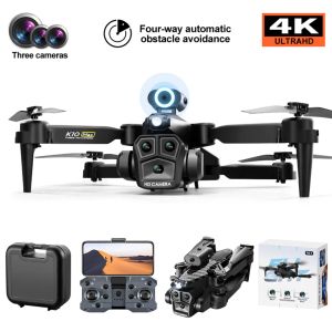 Drönare K10 Max 4K Professional Drone With Camera HD Triple Lens Remote Control Airplane Hinder Undvikande quadcopter med kamera