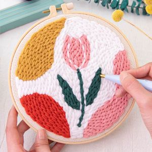 パンチ針刺繍キットキット初心者のための手作り刺繍DIYクラフト針の仕事カスタム刺繍家の装飾