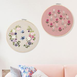 DIY Haft dla początkujących zestawów do ćwiczeń igłowych Kreatywne nowoczesne malowanie ścian kwiatowych