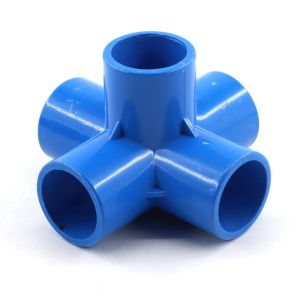 I.D 20/25/32mm Blue PVC Pipe Fittings PVC Straight Elbow Tee Cross Connector Water Pipe Adapter 3 4 5 6 Ways Foges