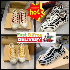 2024 NYA XVESSEL G.O.P. Lows Black Casual Shoes Mens Women Half Drag Par Designer Vessel Tripe Piece Speed ​​Canvas Shoes Gai