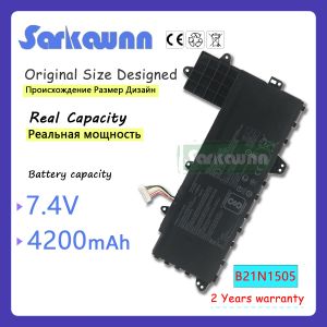 Batterier Sarkawnn 2Cells B21N1505 (med 16/25 rutnät) Laptop -batteri för ASUS E402M E402MA E402S E402NA