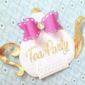 Kscraft TEAPOT Tea Cup Metal Cutting Dies för DIY Scrapbooking Stamp/Fotoalbum Dekorativa prägling DIY -papperskort