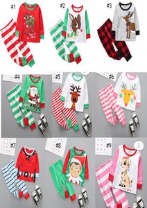 27 colori ragazzi ragazze a maniche lunghe natalizie pigiami carton modelli abiti da bambino abiti casual bambini nuovo set di moda il piccolo ba7116161