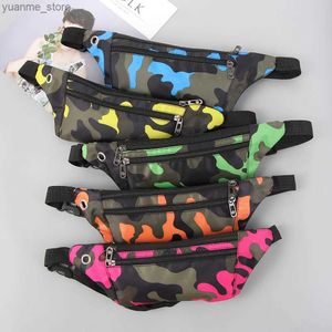 Sport Bags New camouflage dark grain tramp bag canvas unisex Fanny bag waist hip belt bag money bag travel running sports tramp bag Y240410