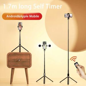 Sticks Fill Light Bracket Practical Rechargeable Remote Control Threecolor Extra Long Selfie Stick Mount Tripod for Office