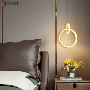 Pendant Lamps Nordic LED chandelier bedroom small home decoration living room indoor YQ240410